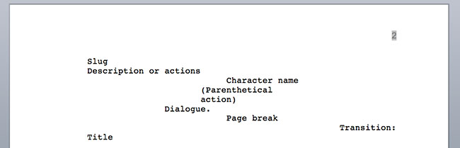 Screenplay Elements