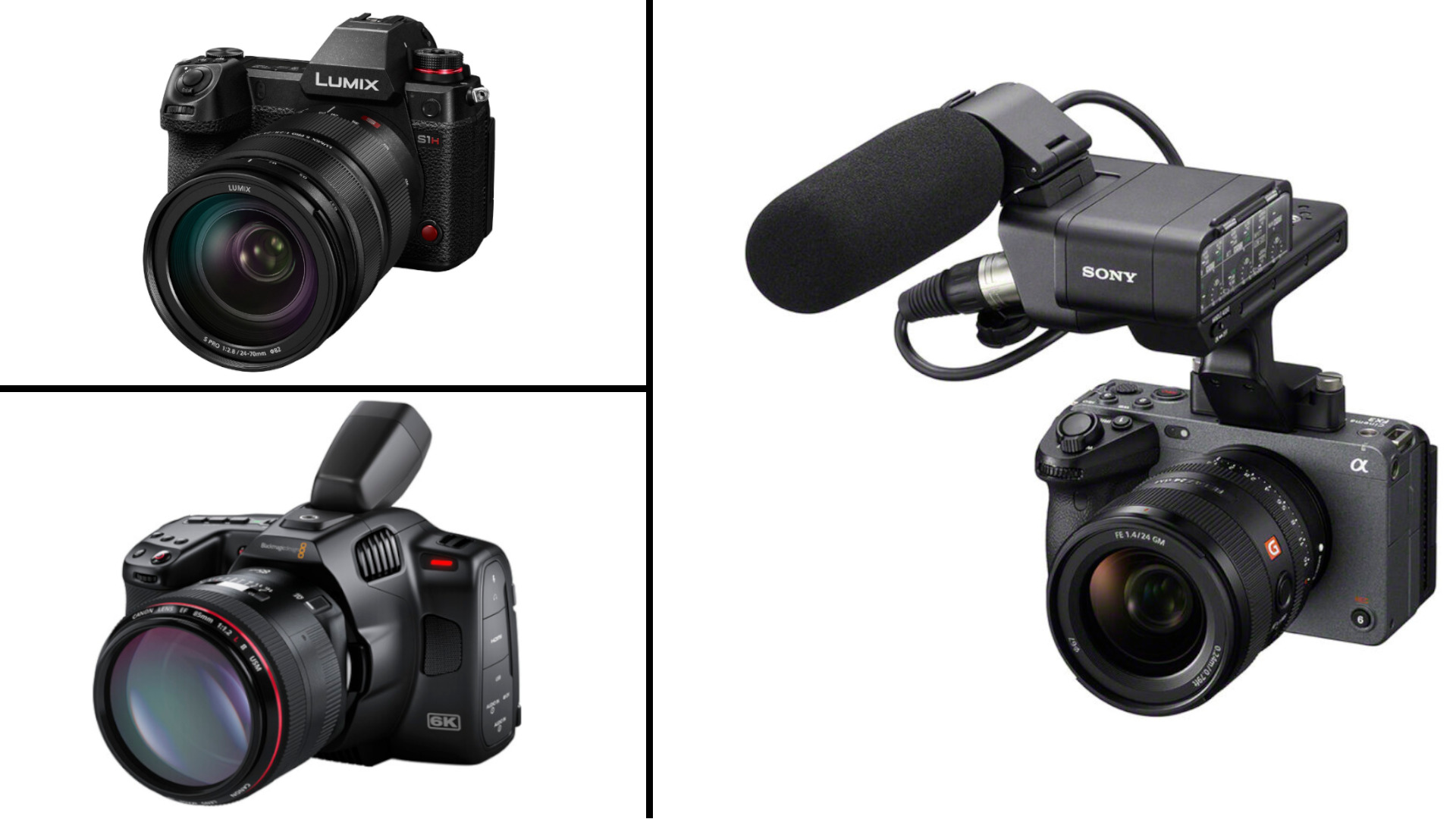 Sony FX3 vs Blackmagic Pocket Cinema 6K Pro vs Panasonic S1H